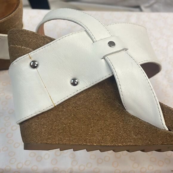 Mark Jenkins white wedge sandals, size US 11/41 EU - Picture 6 of 9